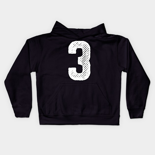 Rough Number 3 Kids Hoodie by colorsplash